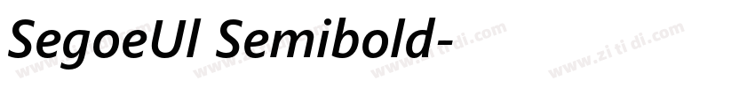SegoeUl Semibold字体转换 SegoeUl Semibold字体转换
